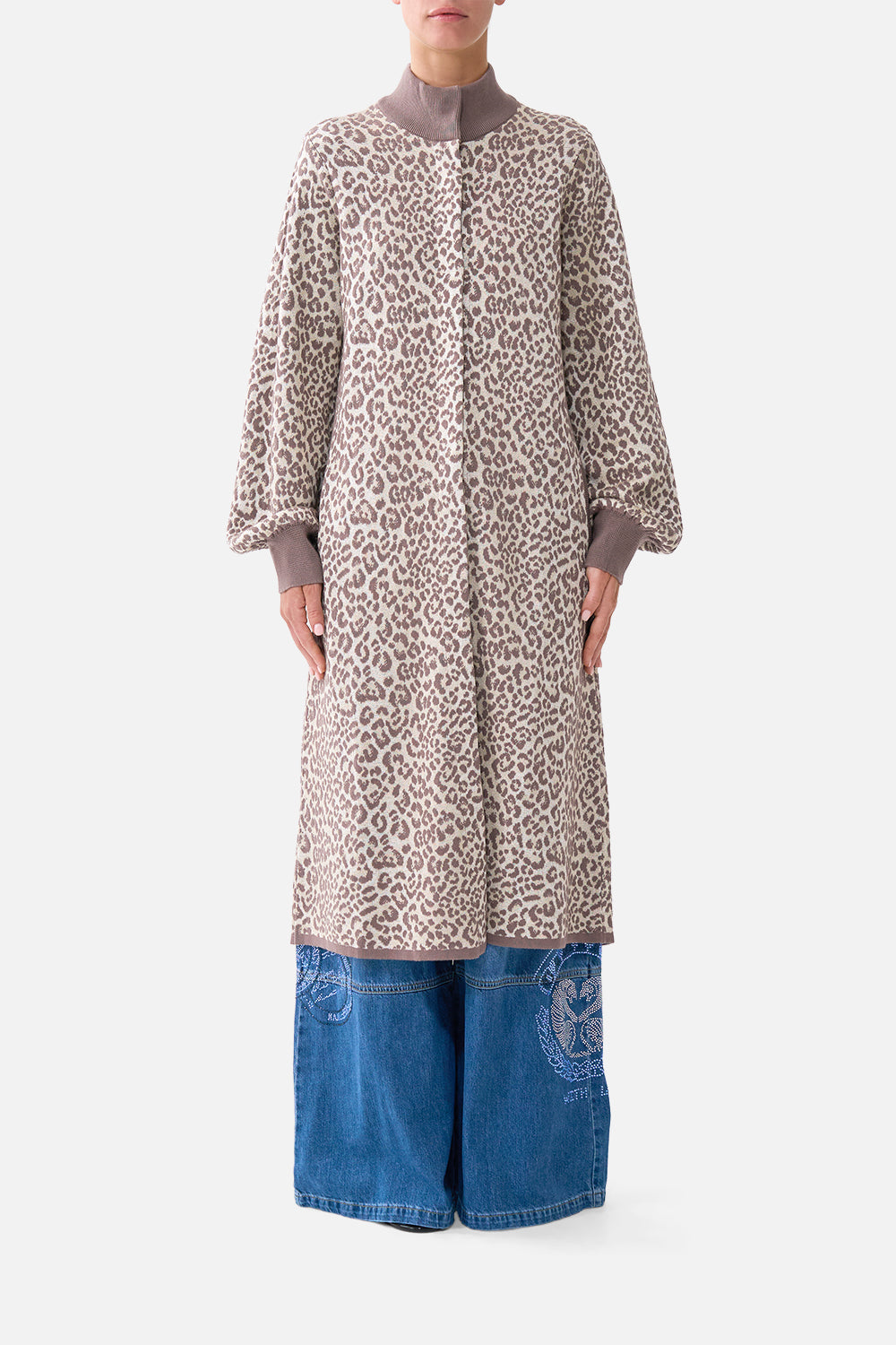 A-LINE KNIT COAT ARANJUEZ ANIMALIA