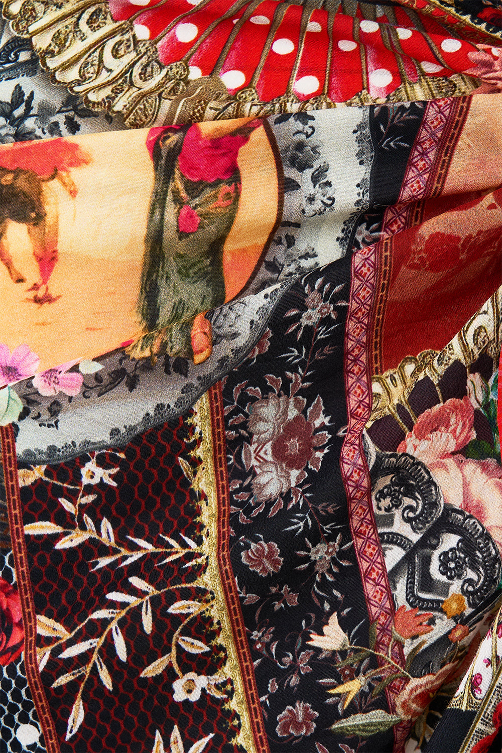 WOVEN SHORT SARONG WITH LONG FRINGE TRIM DAUGHTERS OF DUENDE