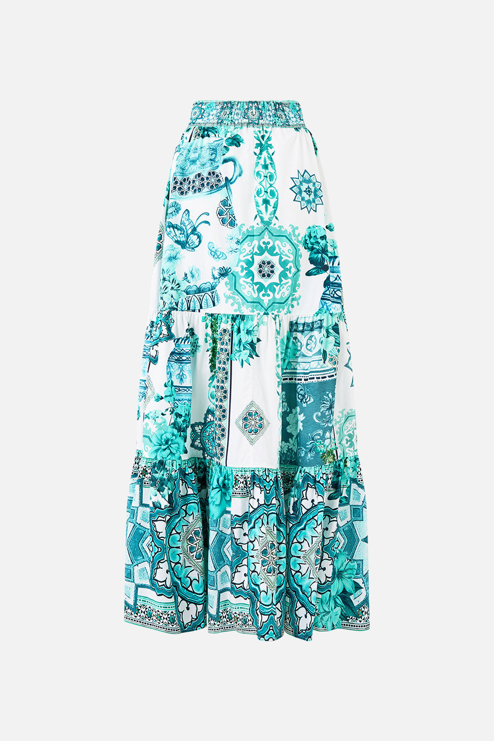 The CAMILLA BOW TIE GATHERED UNDERWIRE HALTER ONE PIECE THE CALL OF CATALONIA in our THE CALL OF CATALONIA print.