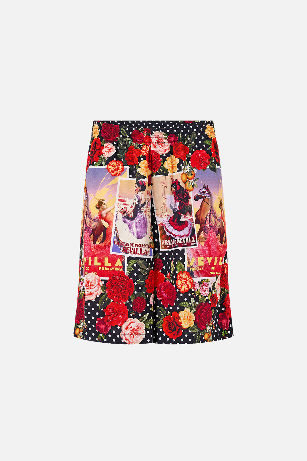 The CAMILLA DIP WAIST CHEEKY BIKINI BOTTOM WITH TIE SIDES CERAMIC PANORAMIC in our  print.