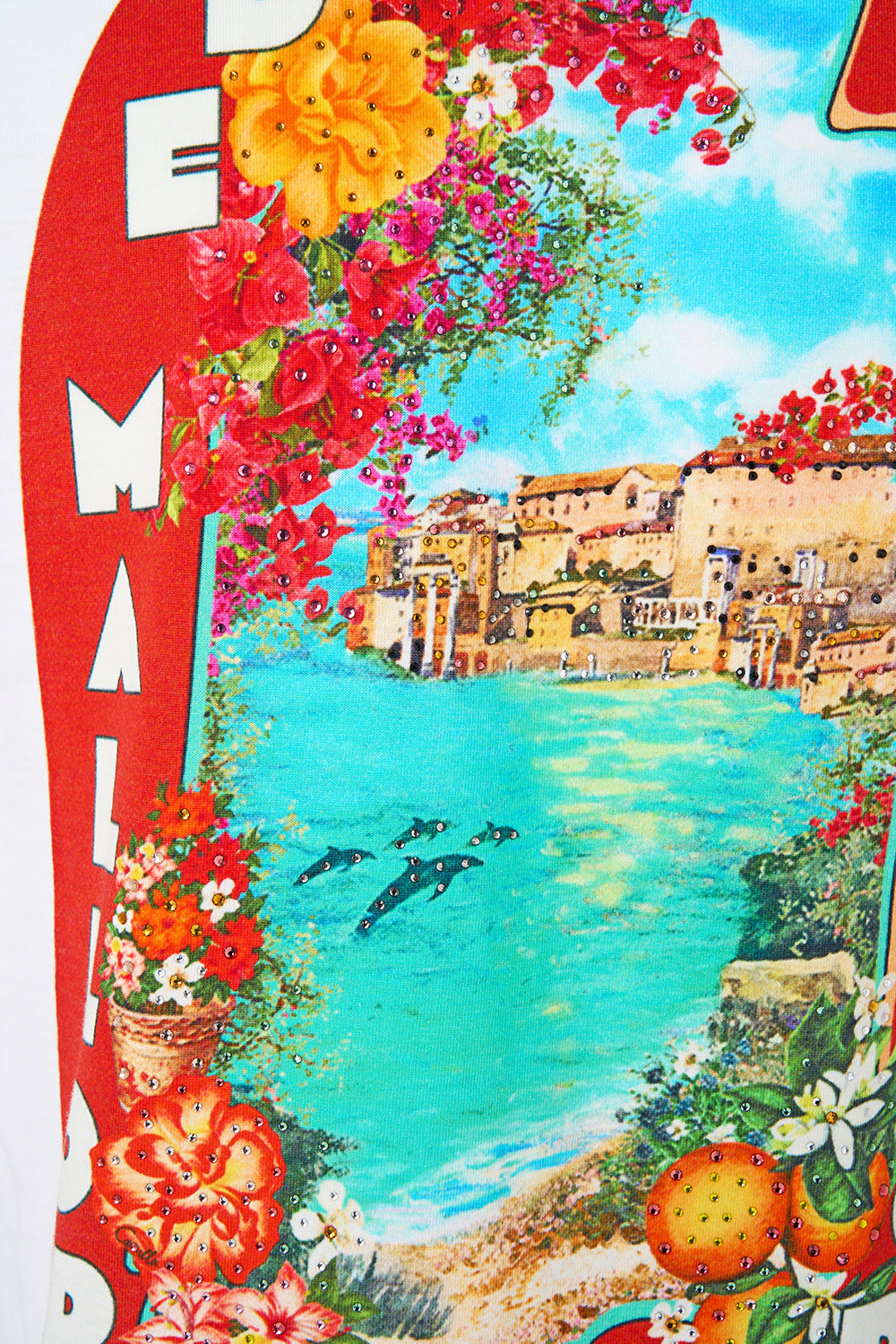 SLIM FIT ROUND NECK T-SHIRT MEET ME IN MALLORCA