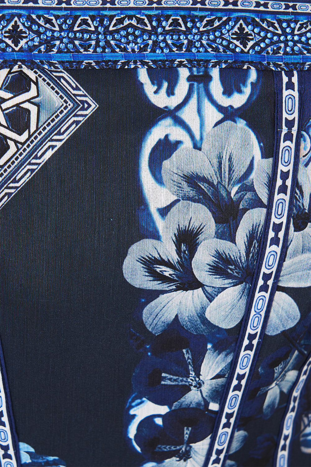 The CAMILLA DOUBLE BREASTED SHORT SLEEVE JACKET I LEFT MY HEART IN GRANADA in our  print.