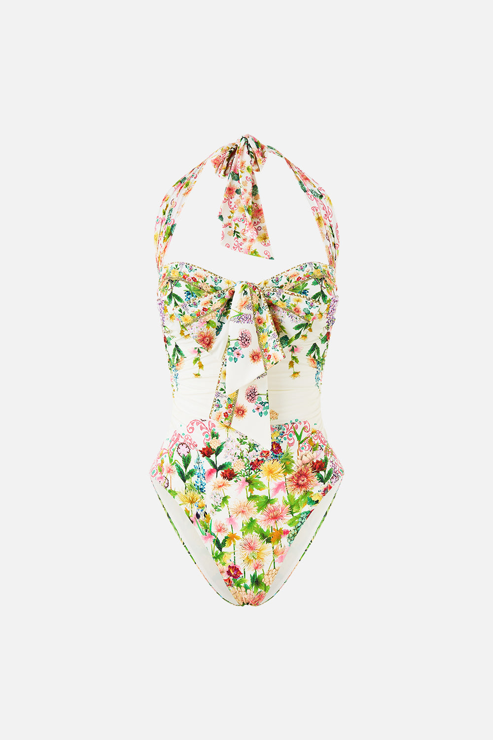 The CAMILLA SMALL CANVAS CLUTCH HOWDY GAUDI in our  print.