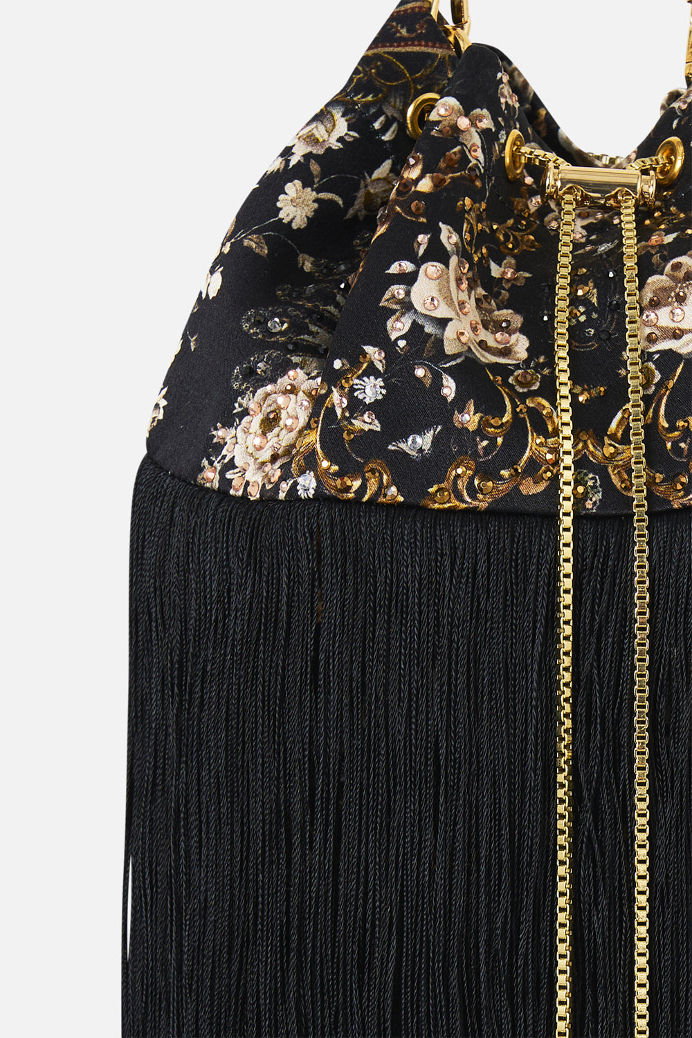 DRAWSTRING POUCH WITH FRINGING FLAMENCO FOLKLORE