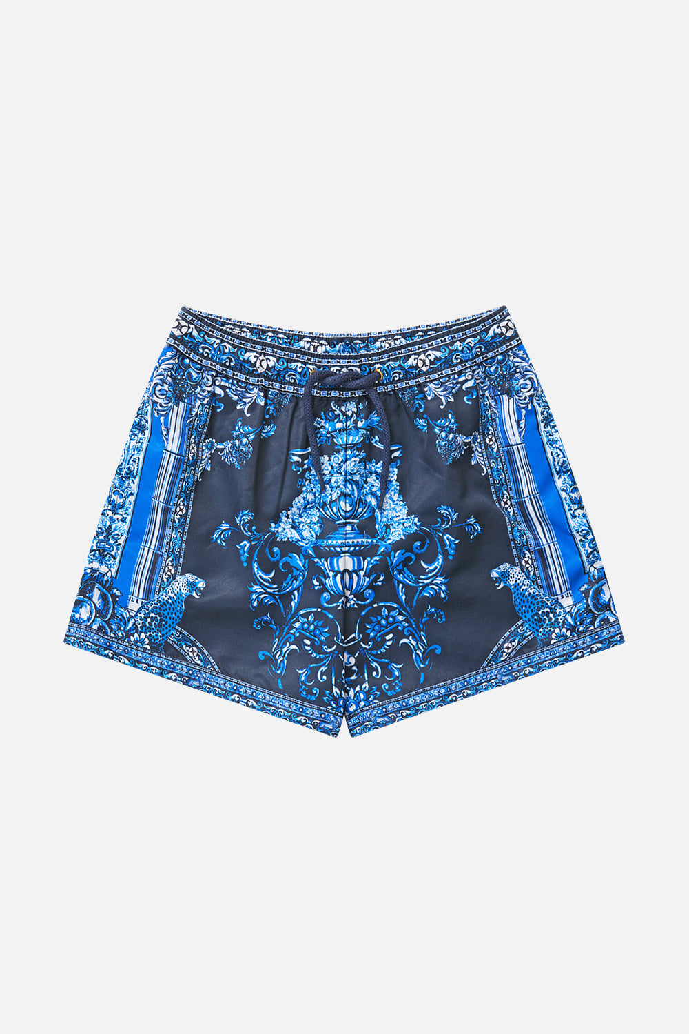 BOYS MID LENGTH BOARDSHORT WITH ELASTIC WAIST A TILED WONDERLAND