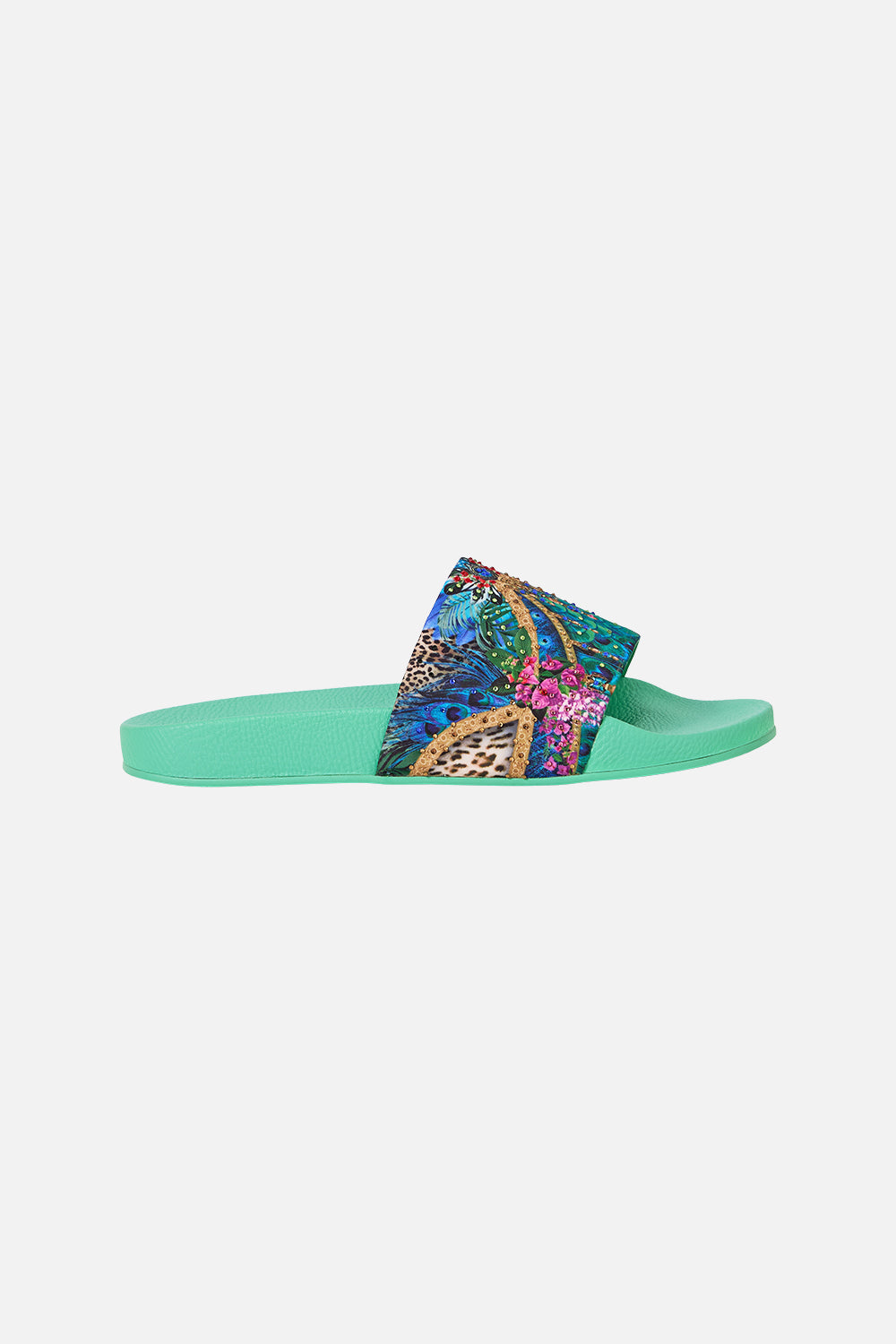 The CAMILLA STRAIGHT LEG EMBROIDERED PANT SULTANAHMET SUMMER in our SULTANAHMET SUMMER print.