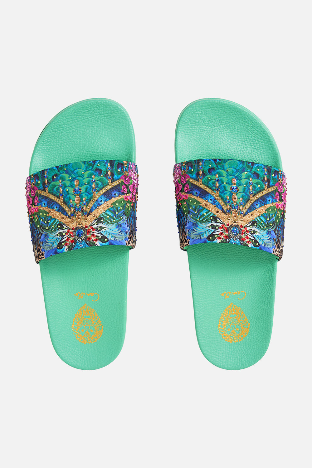The CAMILLA STRAIGHT LEG EMBROIDERED PANT SULTANAHMET SUMMER in our  print.