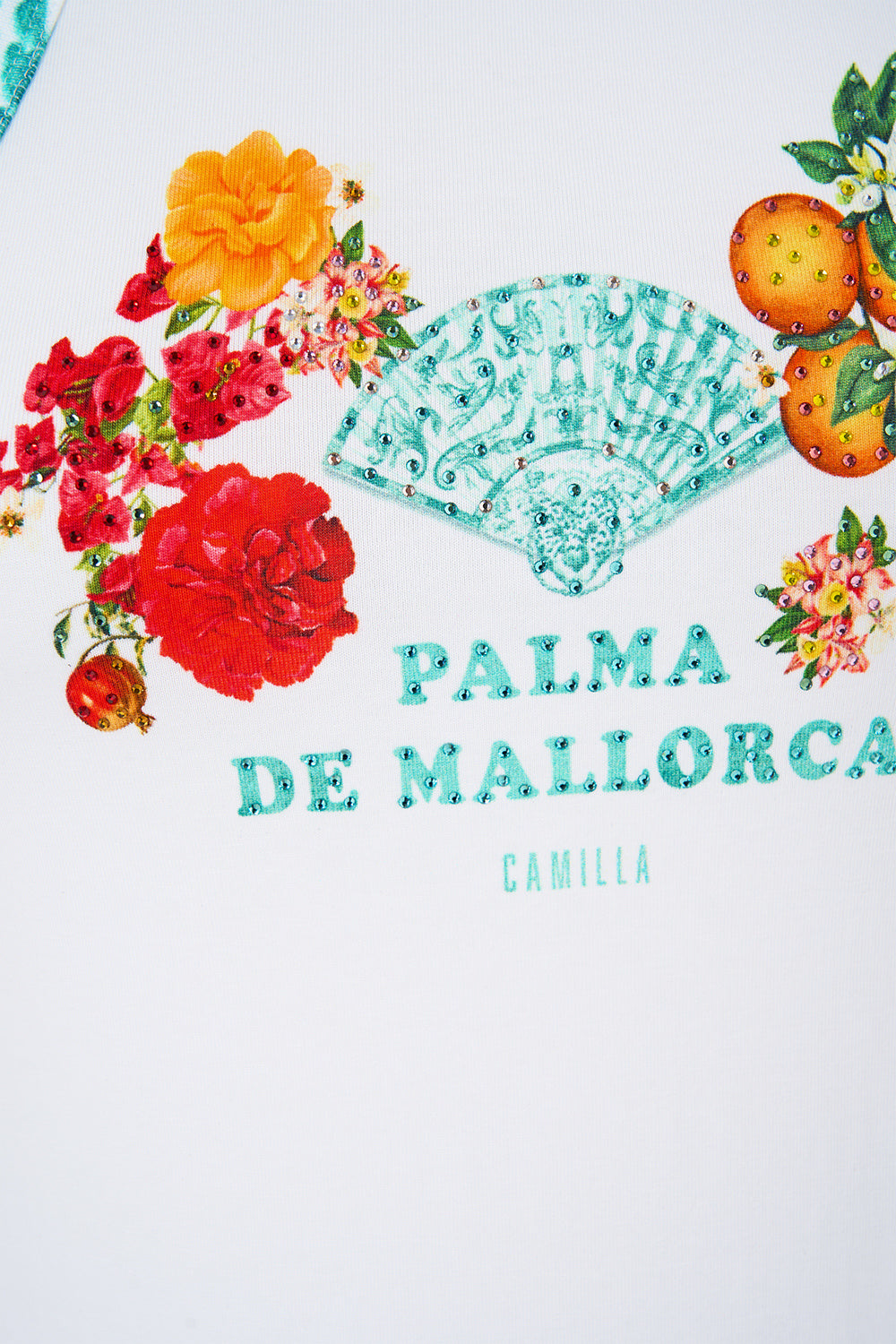 The CAMILLA jersey tank top in our print Balearic Bebé.