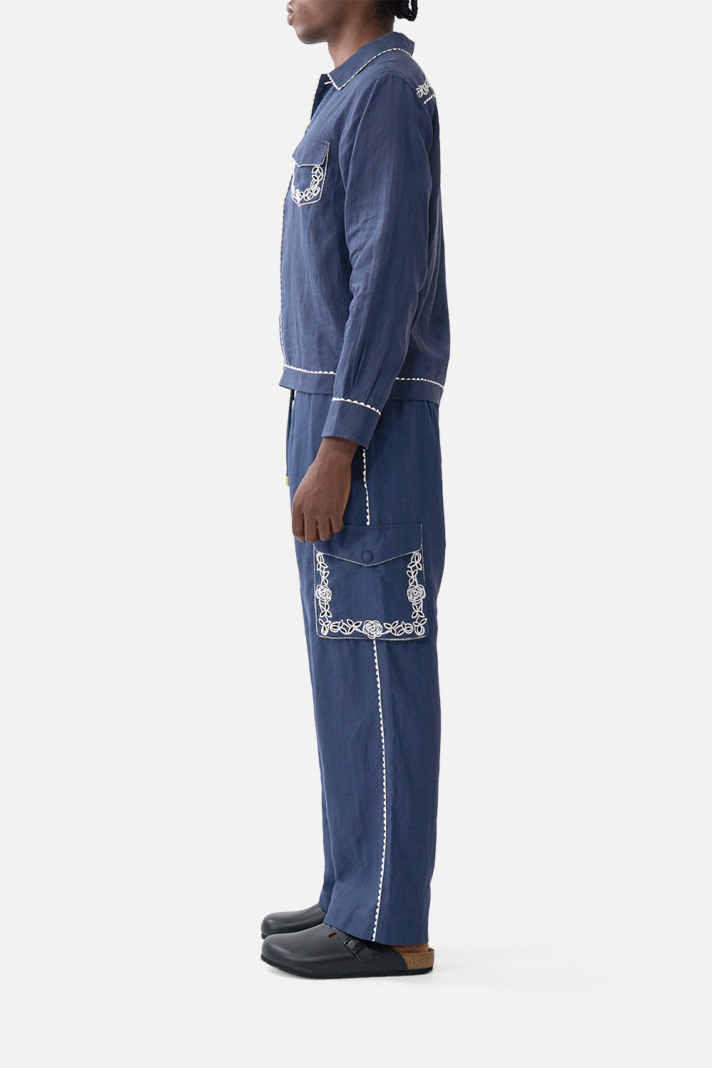 The CAMILLA LONG SILK CRINKLE CHIFFON SCARF TORERO LIBERTINE in our  print.