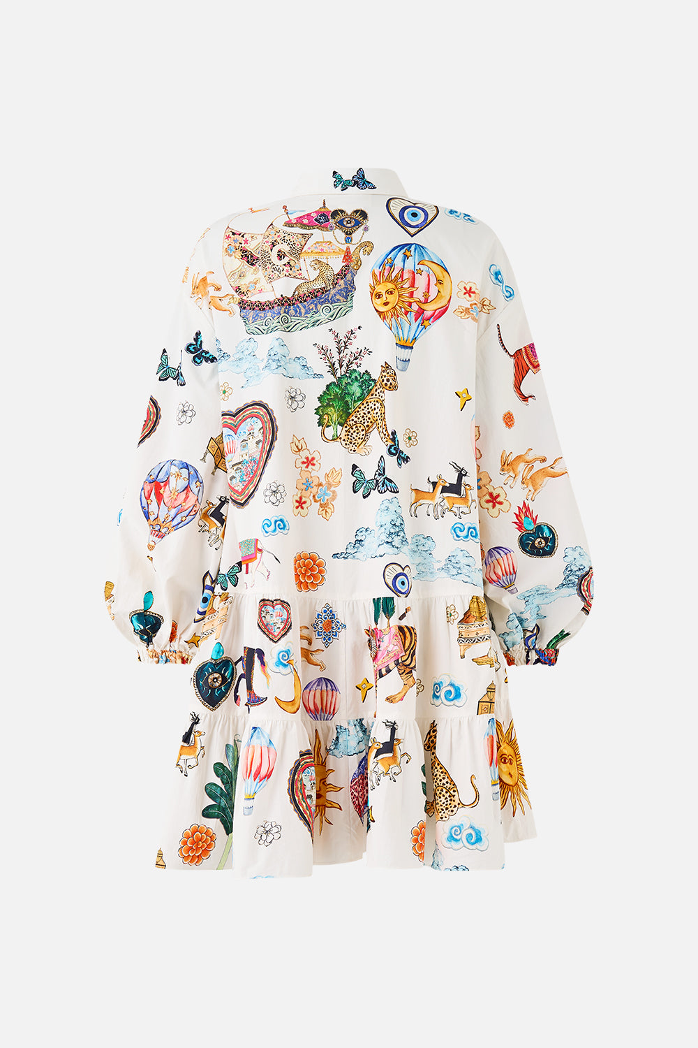 The CAMILLA CONTRAST BAND HOODIE WITH SIDE POCKETS DE NADA GRANADA in our  print.