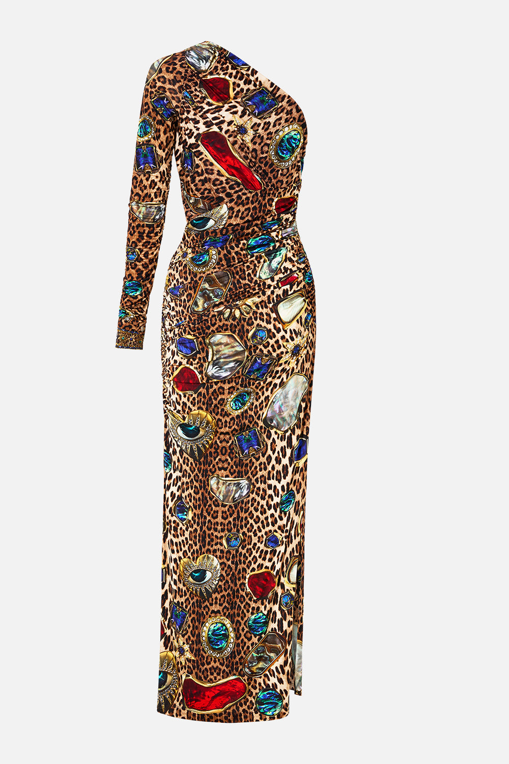 ONE SHOULDER JERSEY CUT OUT DRESS NAZAR NIRVANA