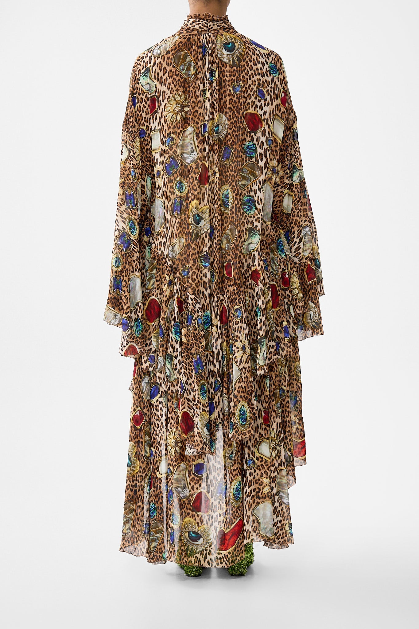 The CAMILLA BEAD STRAP GATHERED PANEL DRESS THE ARCHITECTS OF ALCÁZAR in our  print.