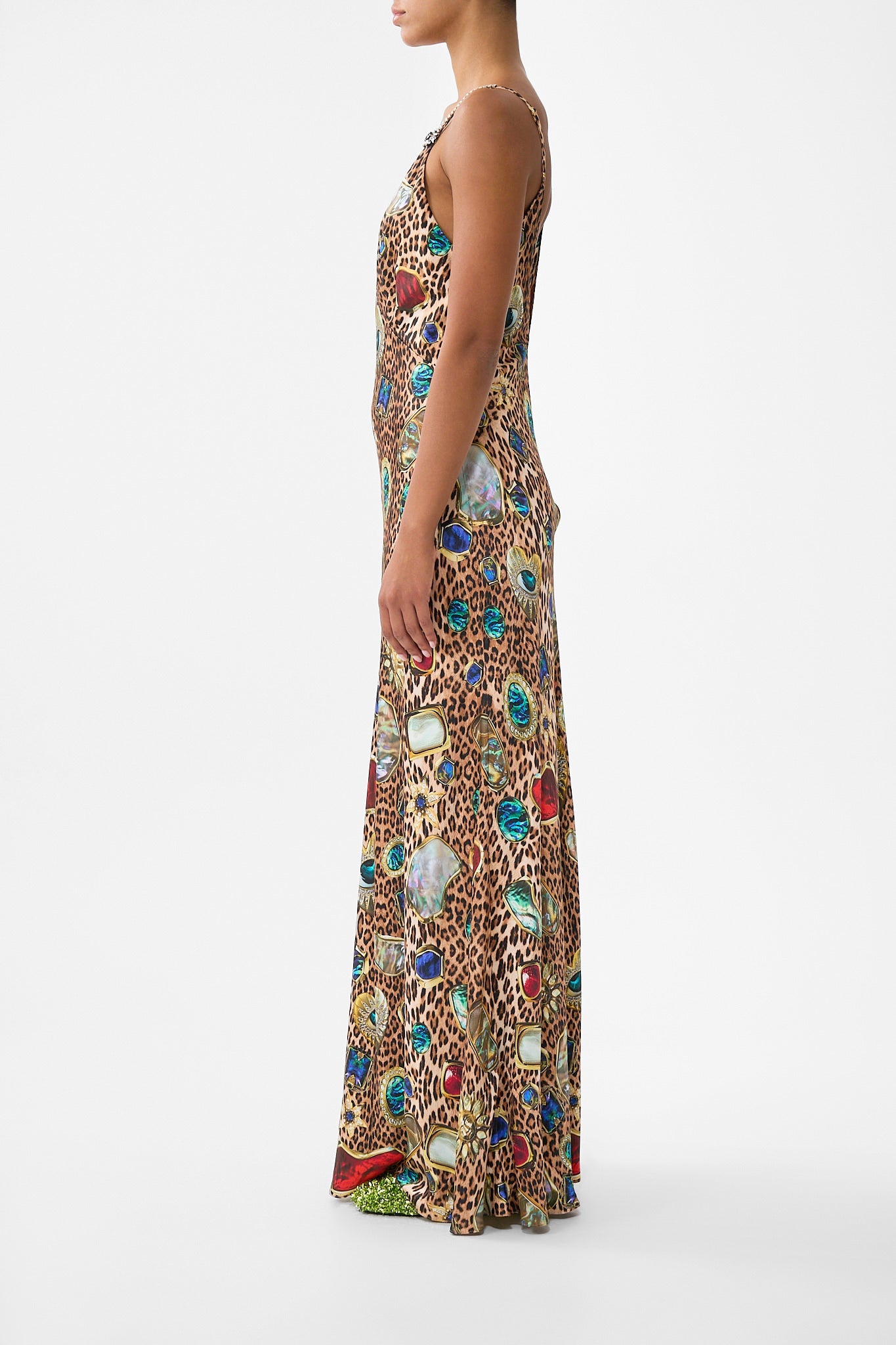 The CAMILLA SMALL CANVAS CLUTCH DAUGHTERS OF DUENDE in our  print.