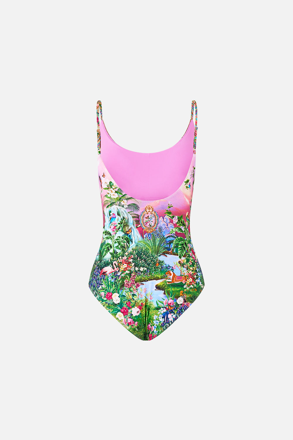 The CAMILLA EMBROIDERED SHORT SLEEVE PLEATED CUBAN SHIRT KAPADOKYA KITSCH in our  print.
