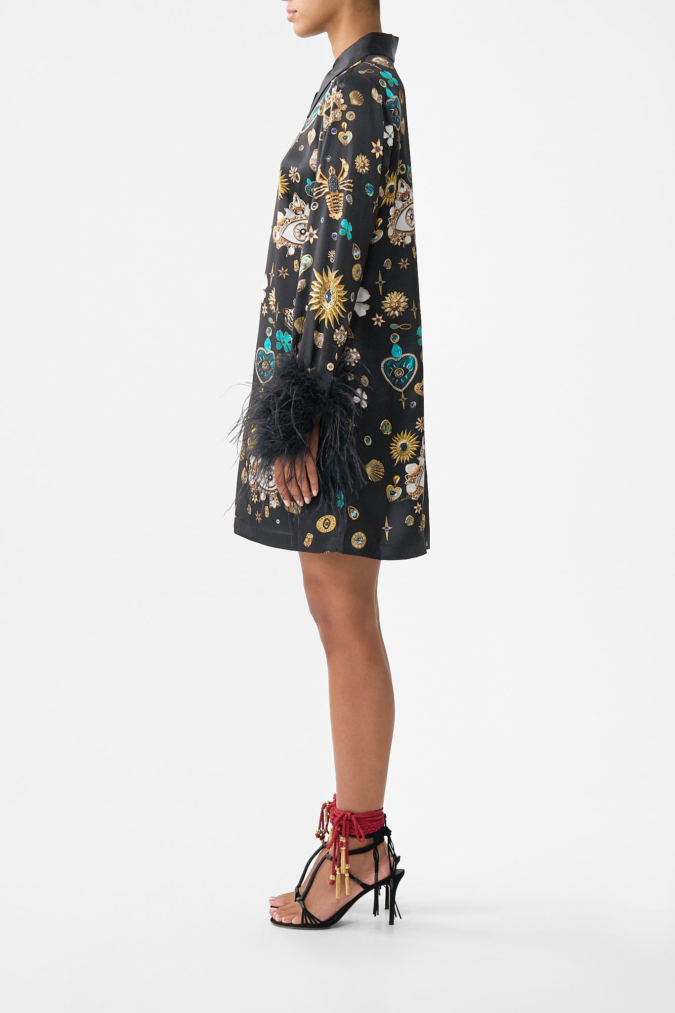 The CAMILLA T SHAPE LONG KAFTAN MIDSUMMER MOSAICS in our  print.