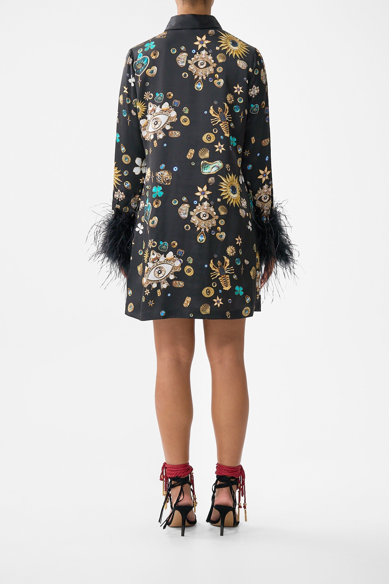 The CAMILLA T SHAPE LONG KAFTAN MIDSUMMER MOSAICS in our  print.