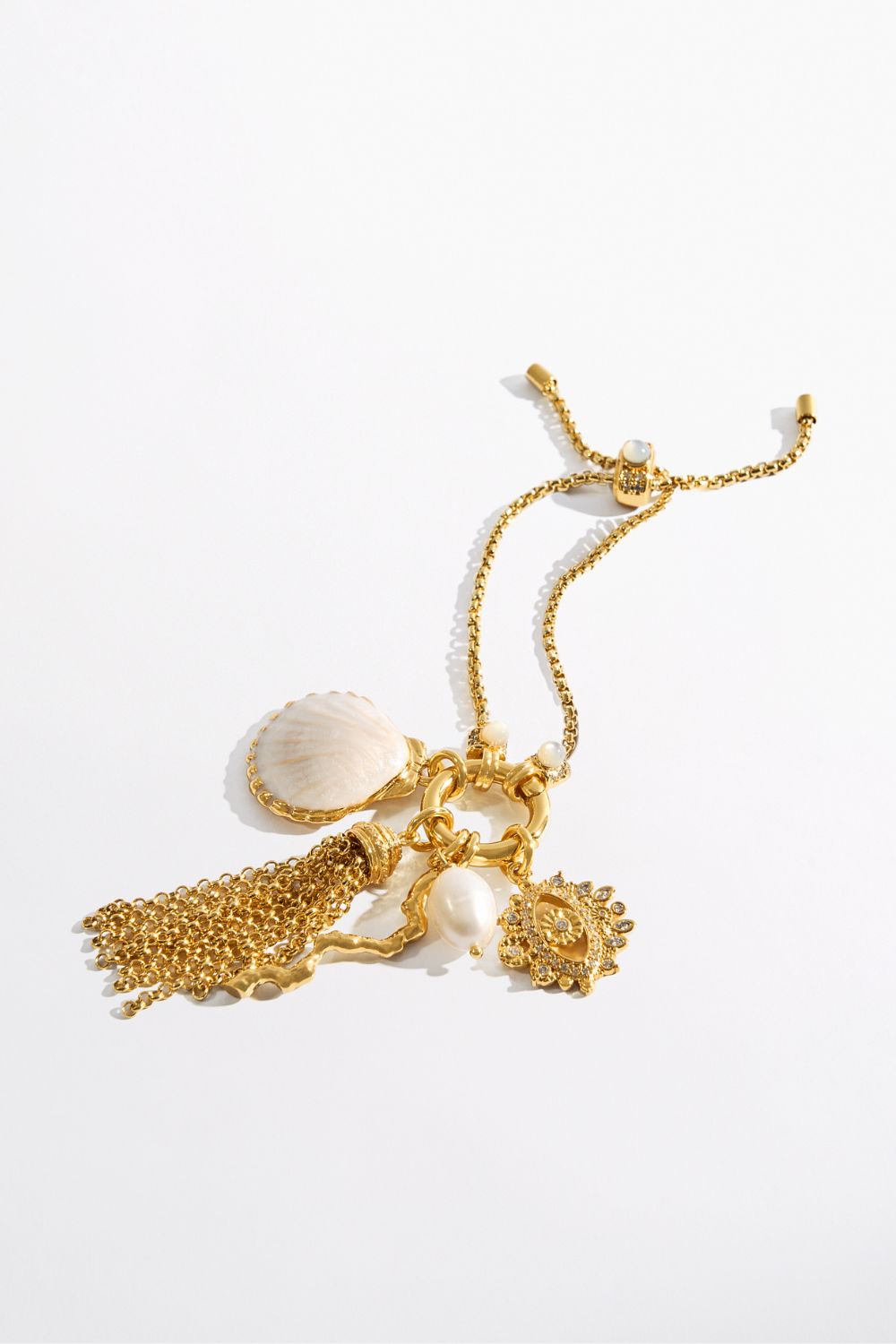 ENCHANTED OCEANIA ADJUSTABLE CHARM BRACELET GOLD