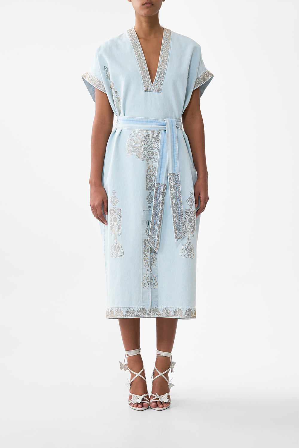 The CAMILLA HIGH WAISTED FLARE SHORT TWILIGHT IN ISTANBUL in our TWILIGHT IN ISTANBUL print.