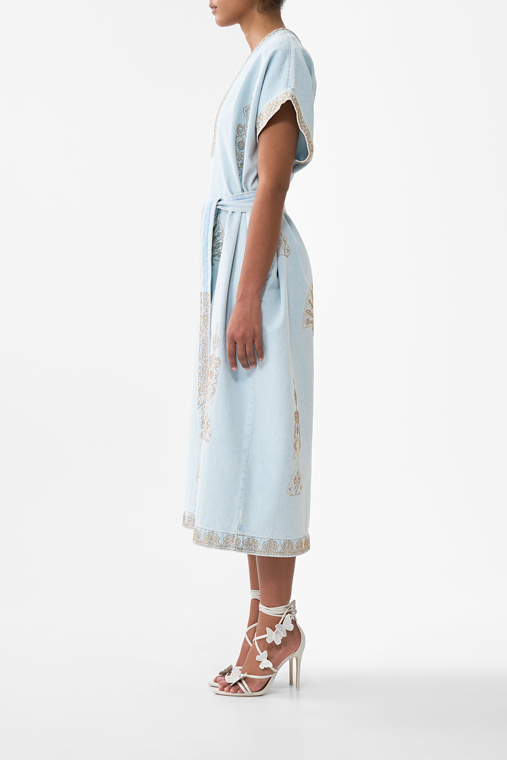 The CAMILLA HIGH WAISTED FLARE SHORT TWILIGHT IN ISTANBUL in our  print.