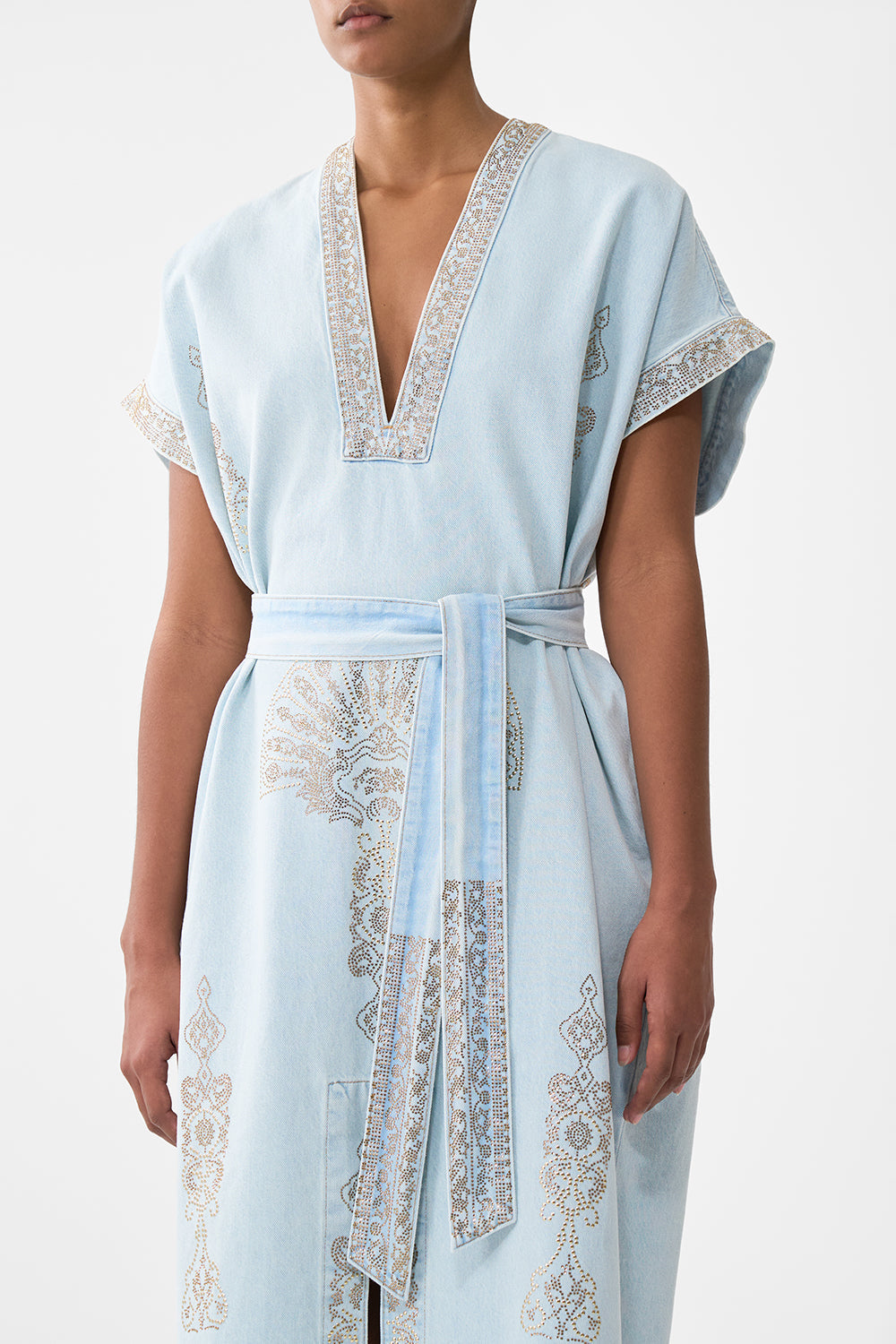 The CAMILLA HIGH WAISTED FLARE SHORT TWILIGHT IN ISTANBUL in our  print.