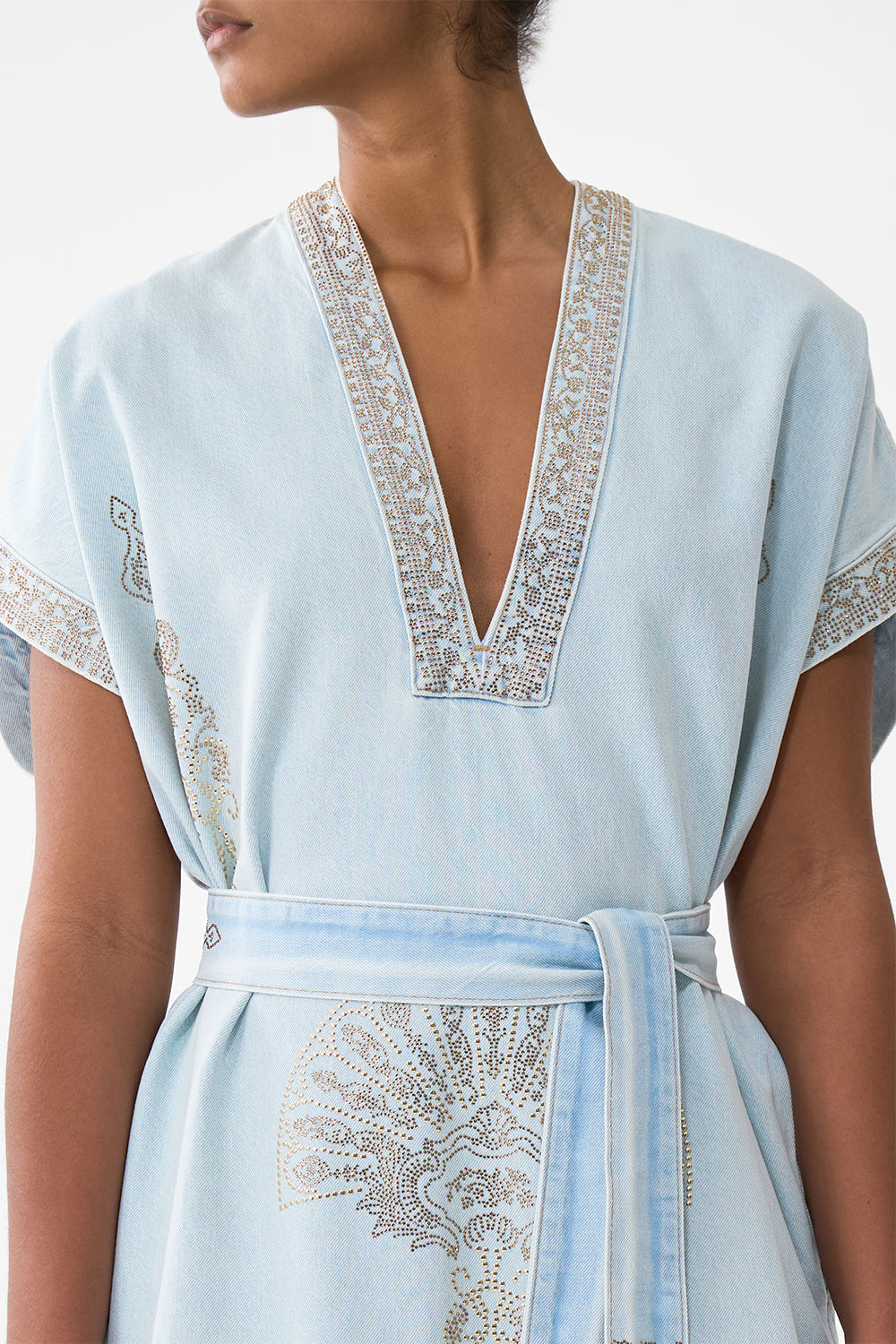 The CAMILLA HIGH WAISTED FLARE SHORT TWILIGHT IN ISTANBUL in our  print.