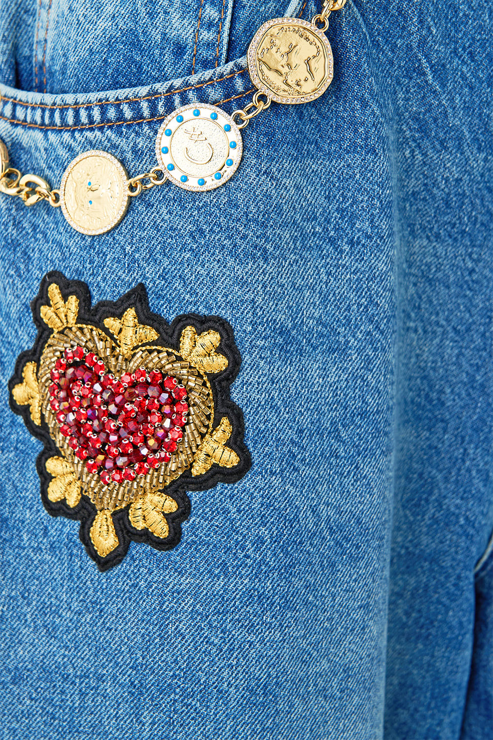 The CAMILLA ROSETTE NECKTIE DAUGHTERS OF DUENDE in our  print.