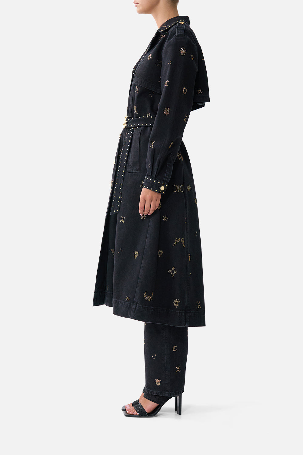 The CAMILLA ASYMMETRIC DRAPED TOP ADORNED IN ARANJUEZ in our  print.