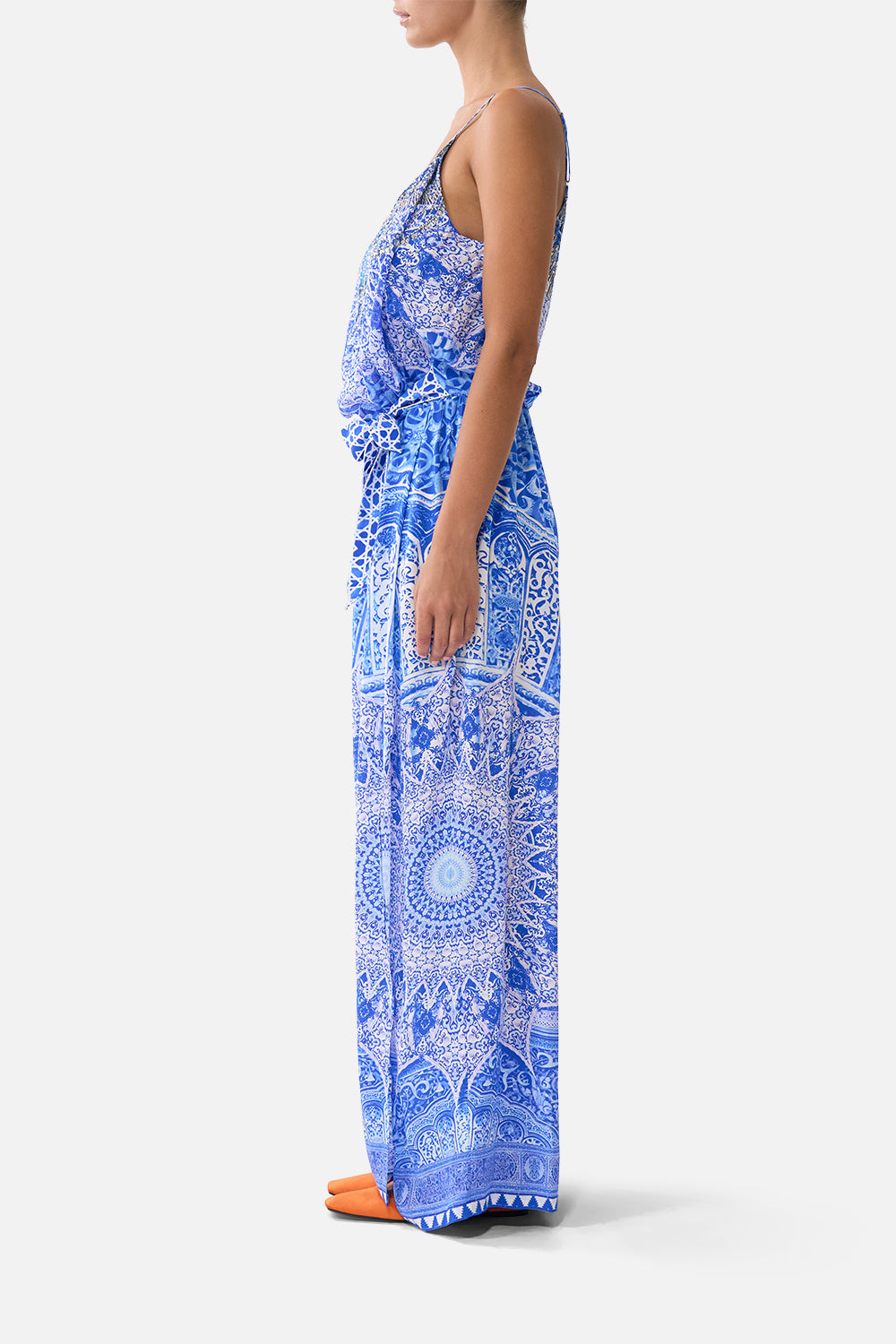 The CAMILLA STRAIGHT LEG PANT MEET ME IN MALLORCA in our  print.