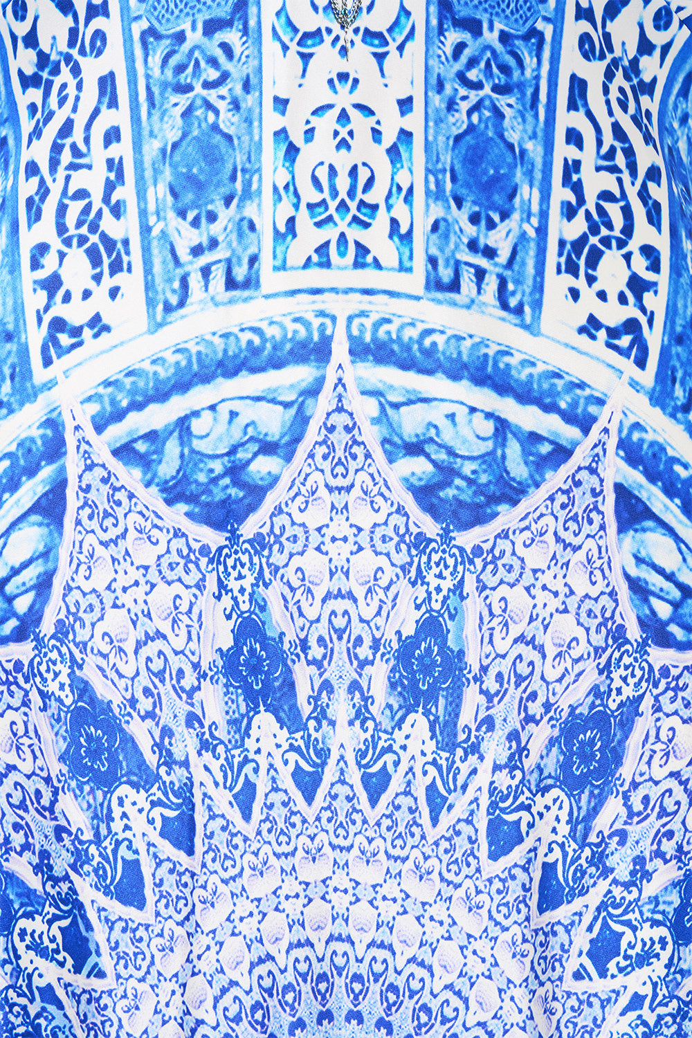 V-NECK LONG BIAS SLIP DRESS WITH TRAIN THE BOSPHOROUS