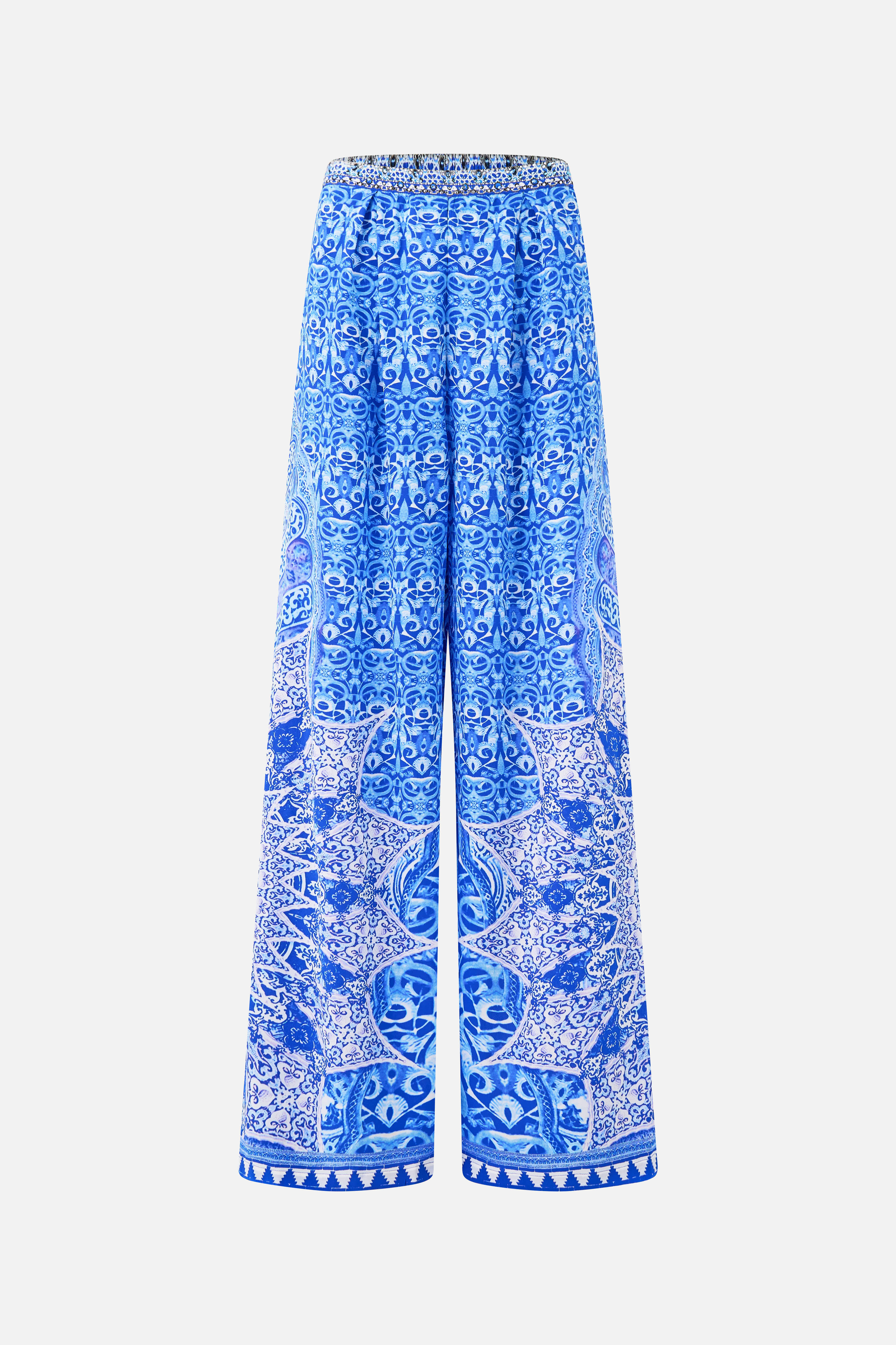 The CAMILLA CORSET DRESS WITH LONG FLARED SKIRT NAZAR NIRVANA in our  print.