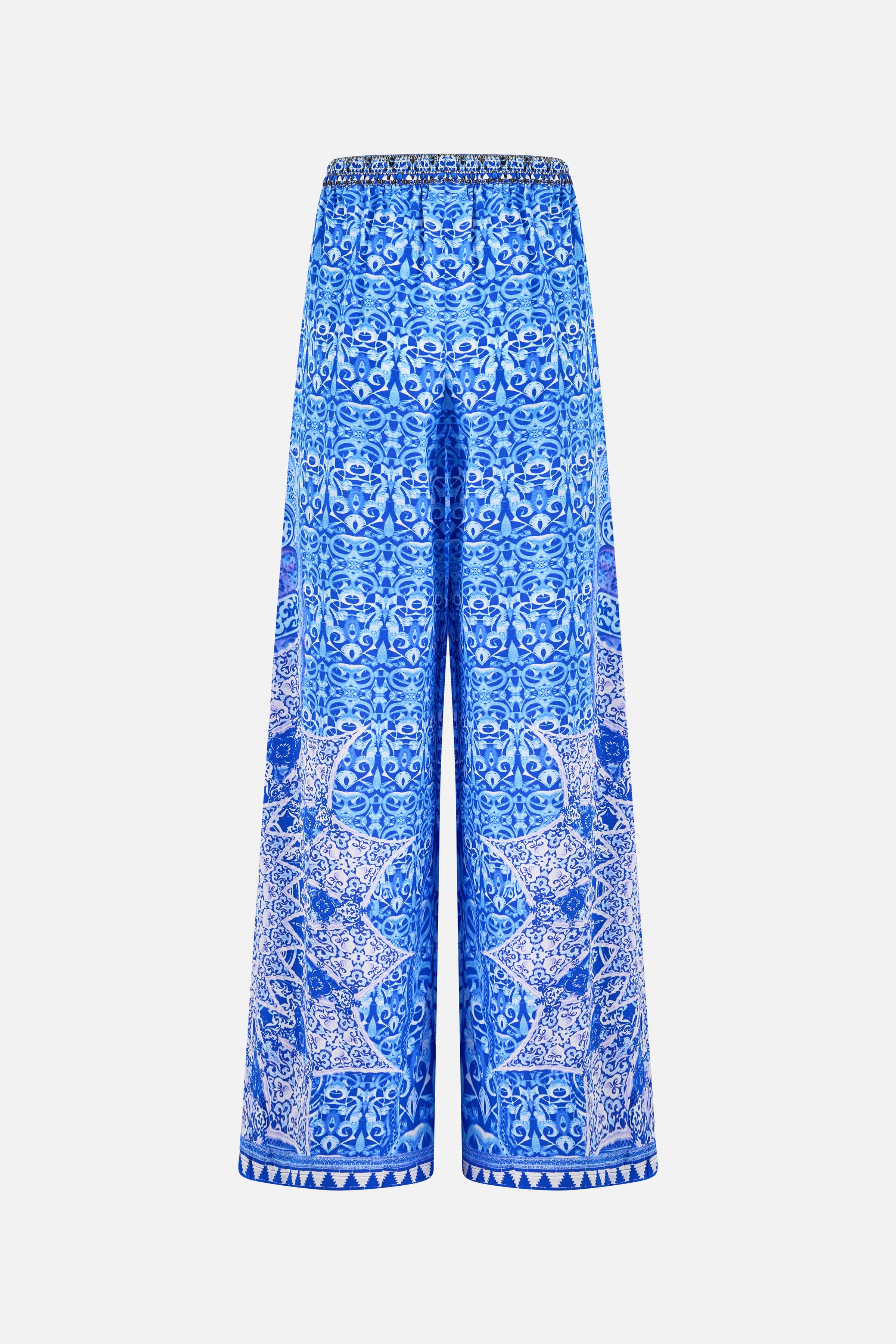 The CAMILLA CORSET DRESS WITH LONG FLARED SKIRT NAZAR NIRVANA in our  print.