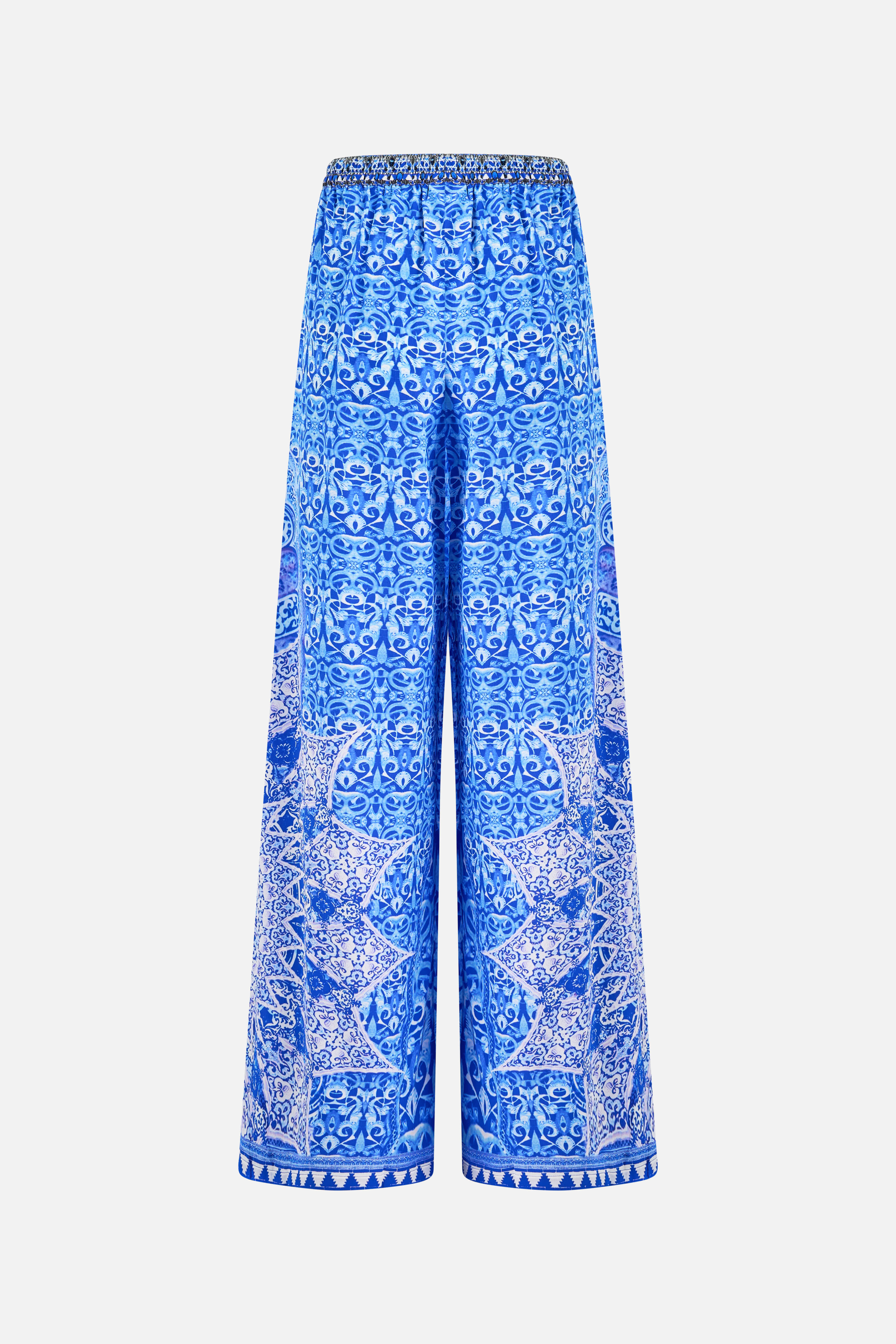 The CAMILLA CORSET DRESS WITH LONG FLARED SKIRT NAZAR NIRVANA in our  print.