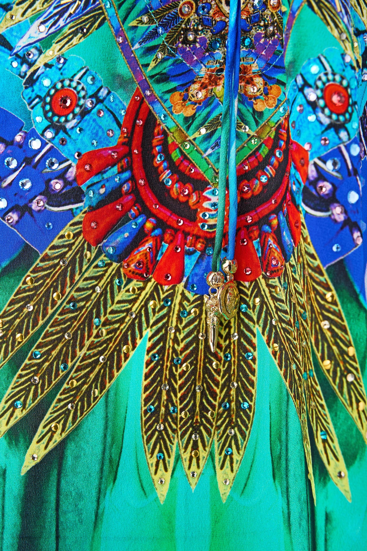 LACE UP BLOUSE JUNGLE FLIGHT