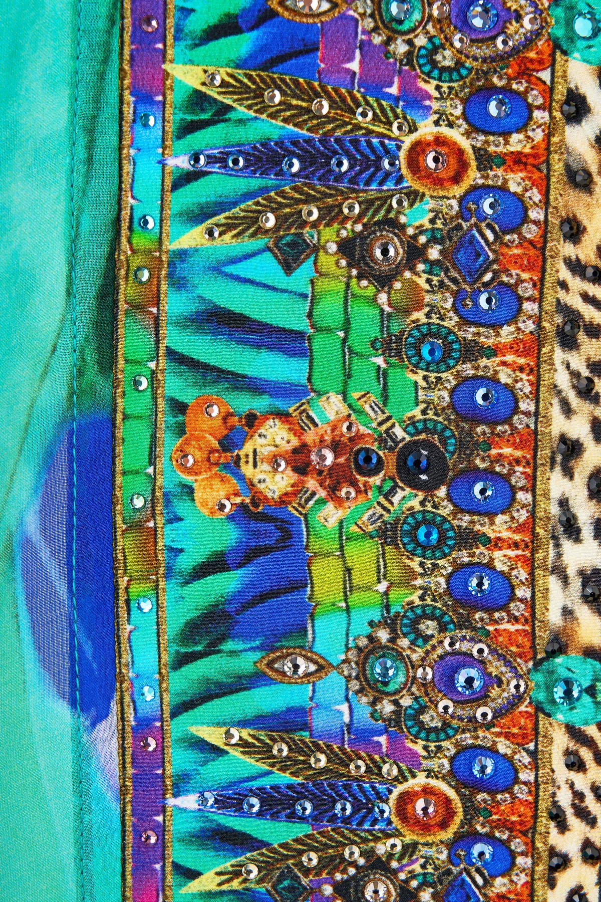 OPEN FRONT CARDI CAPE JUNGLE FLIGHT