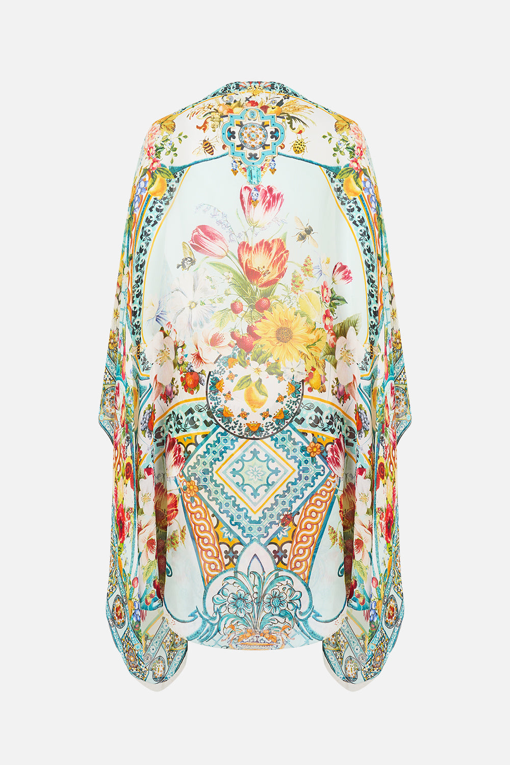 The CAMILLA PLUNGE HALTER ONE PIECE WITH BAR FRONT TRIM DE NADA GRANADA in our  print.