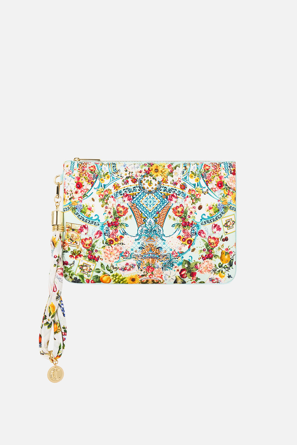 The CAMILLA TRAPEZE TIERED DRESS TORERO LIBERTINE in our  print.
