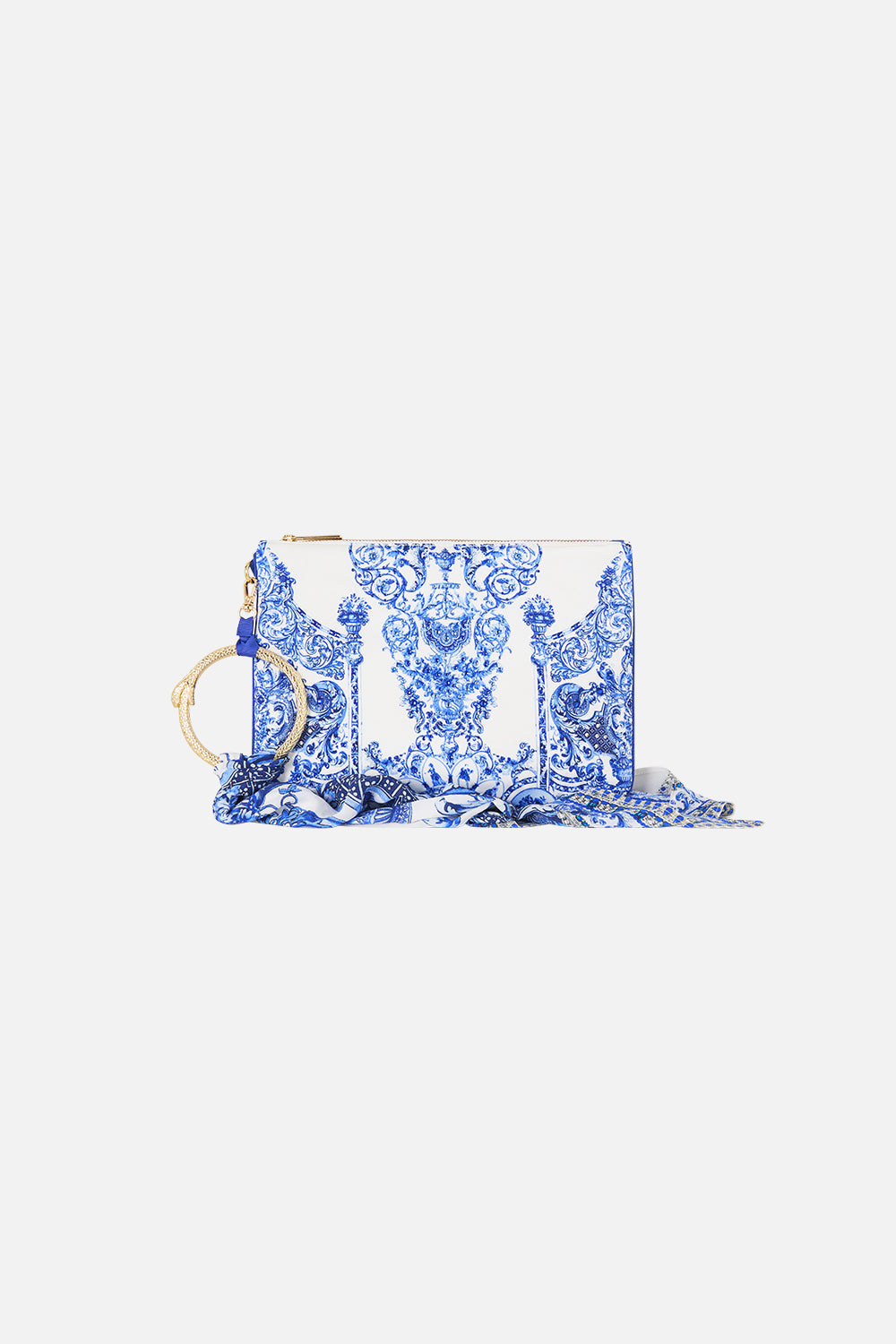 The CAMILLA RELAXED TERRY PANT WITH POCKET DETAIL FIESTA, SIESTA, REPEAT in our  print.