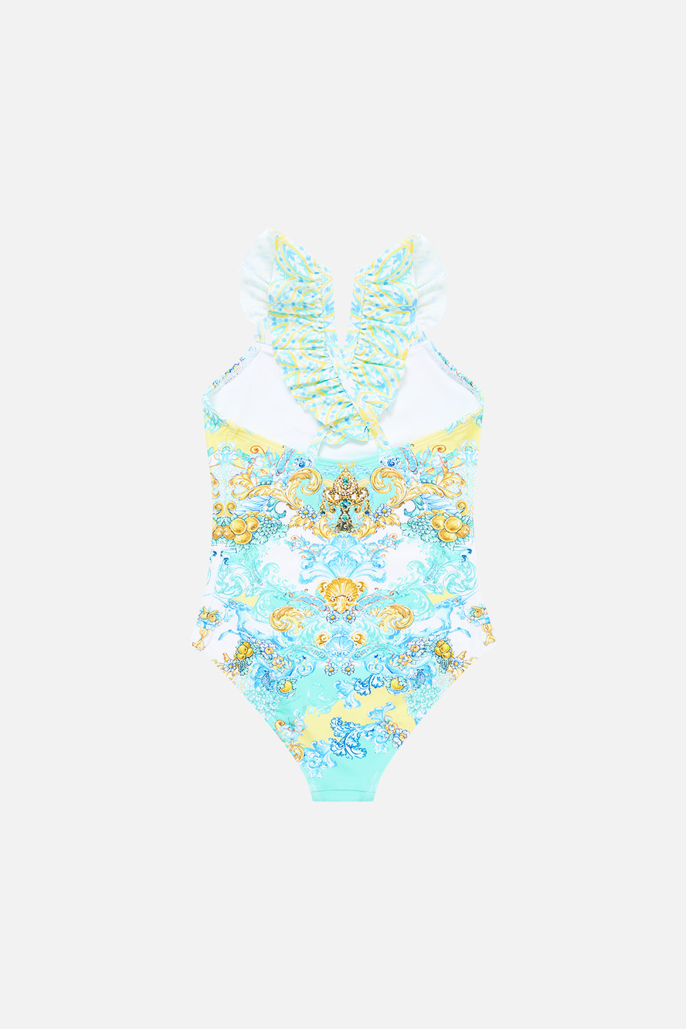 KIDS STRAIGHT NECK ONE PIECE WITH FRILL STRAPS DIAL UP THE TILES