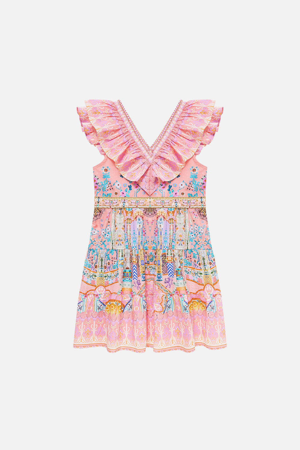 The CAMILLA LONG SLEEVE OVERSIZED SHIRT MAGIC OF THE MERCADO in our  print.