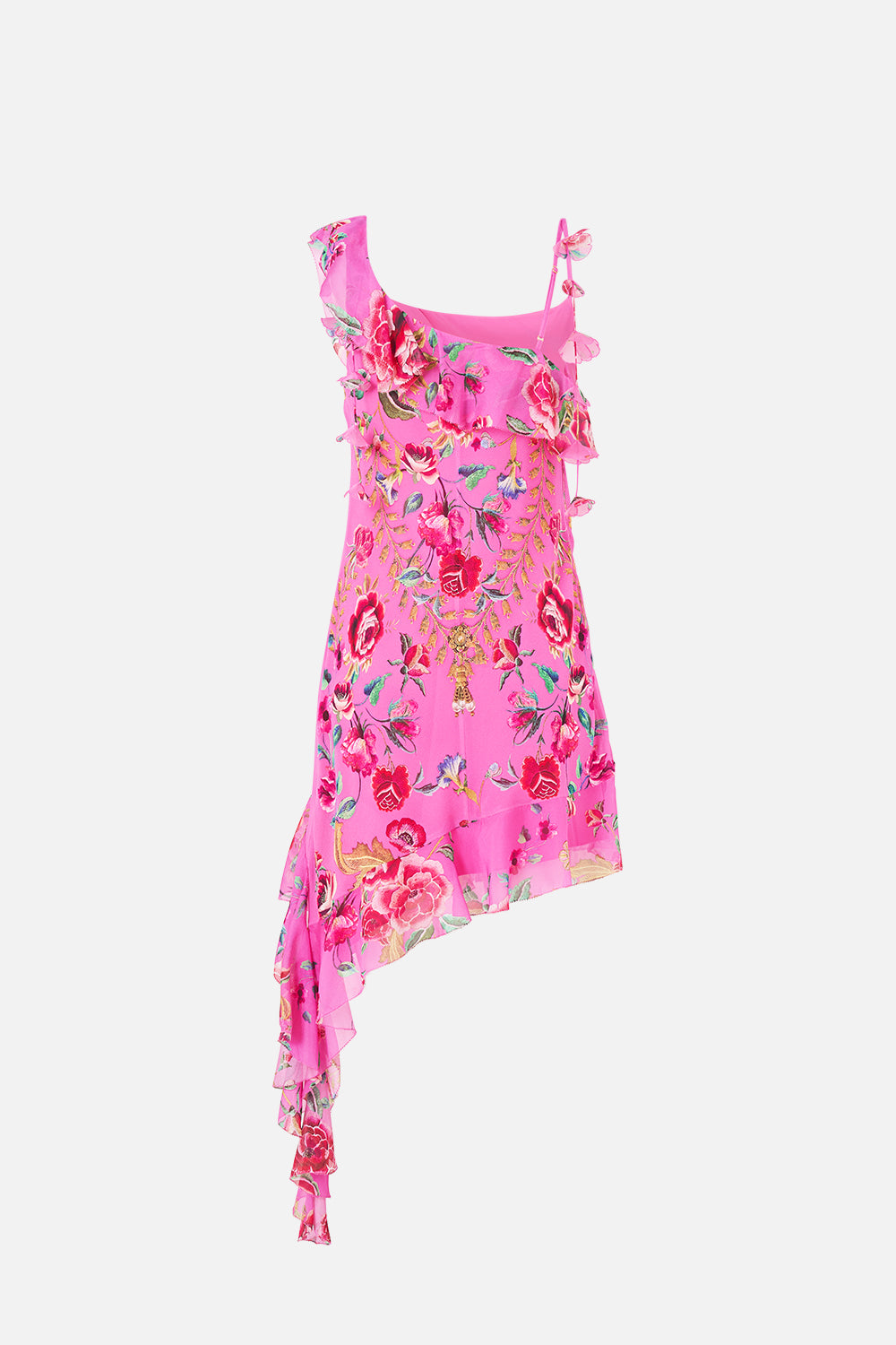 The CAMILLA TIE TOP BUCKET BAG WITH TASSELS VA VA VINTAGE in our  print.