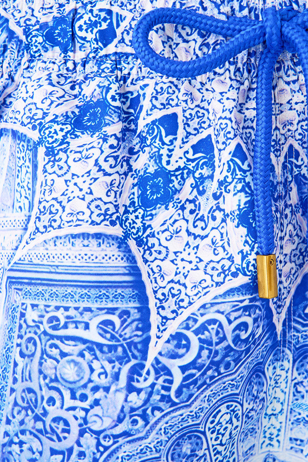 The CAMILLA ELASTIC BODICE MIDI DRESS THE BOSPHOROUS in our  print.