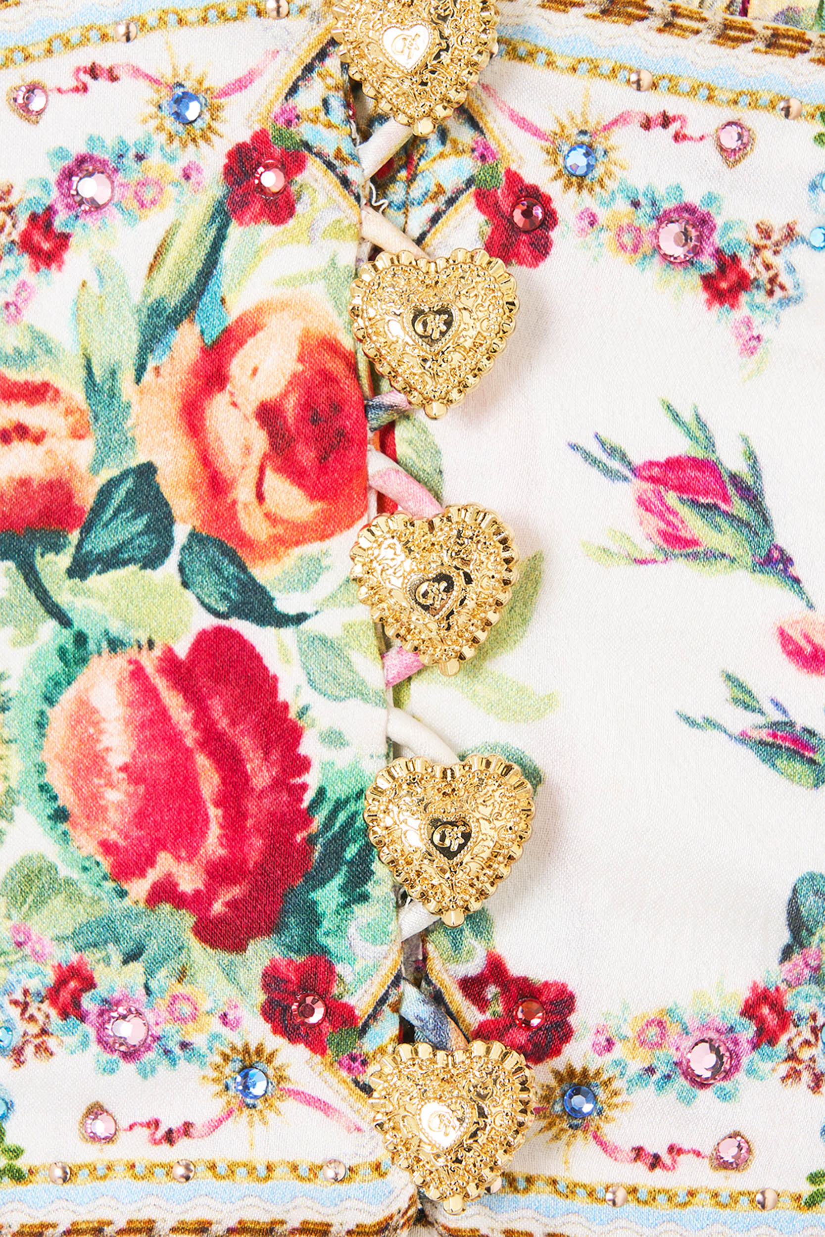 The CAMILLA RELAXED TROUSER WITH BACK YOKE MIDSUMMER MASTERPIECE in our MIDSUMMER MASTERPIECE print.
