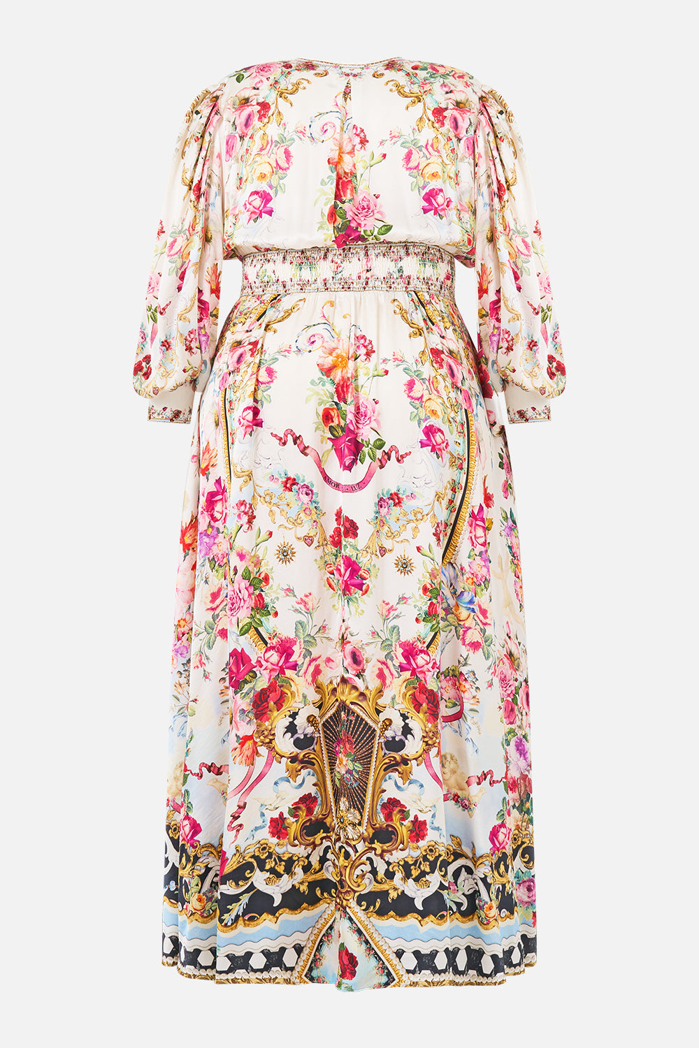 The CAMILLA RELAXED TROUSER WITH BACK YOKE MIDSUMMER MASTERPIECE in our  print.