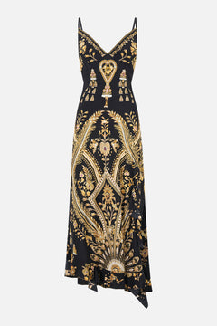 BIAS SLIP DRESS WITH FRILL HEM TAURUS RISING