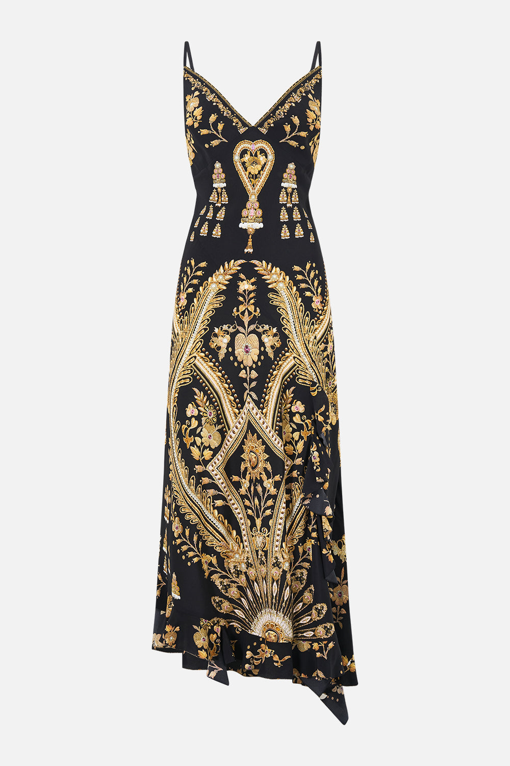 The CAMILLA RING SCARF CLUTCH LIFE’S RICH TAPESTRY in our  print.