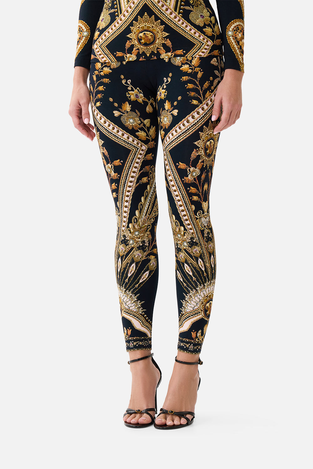 The CAMILLA TWIST FRONT BATWING DRESS WANDERLUST EMPIRE in our  print.