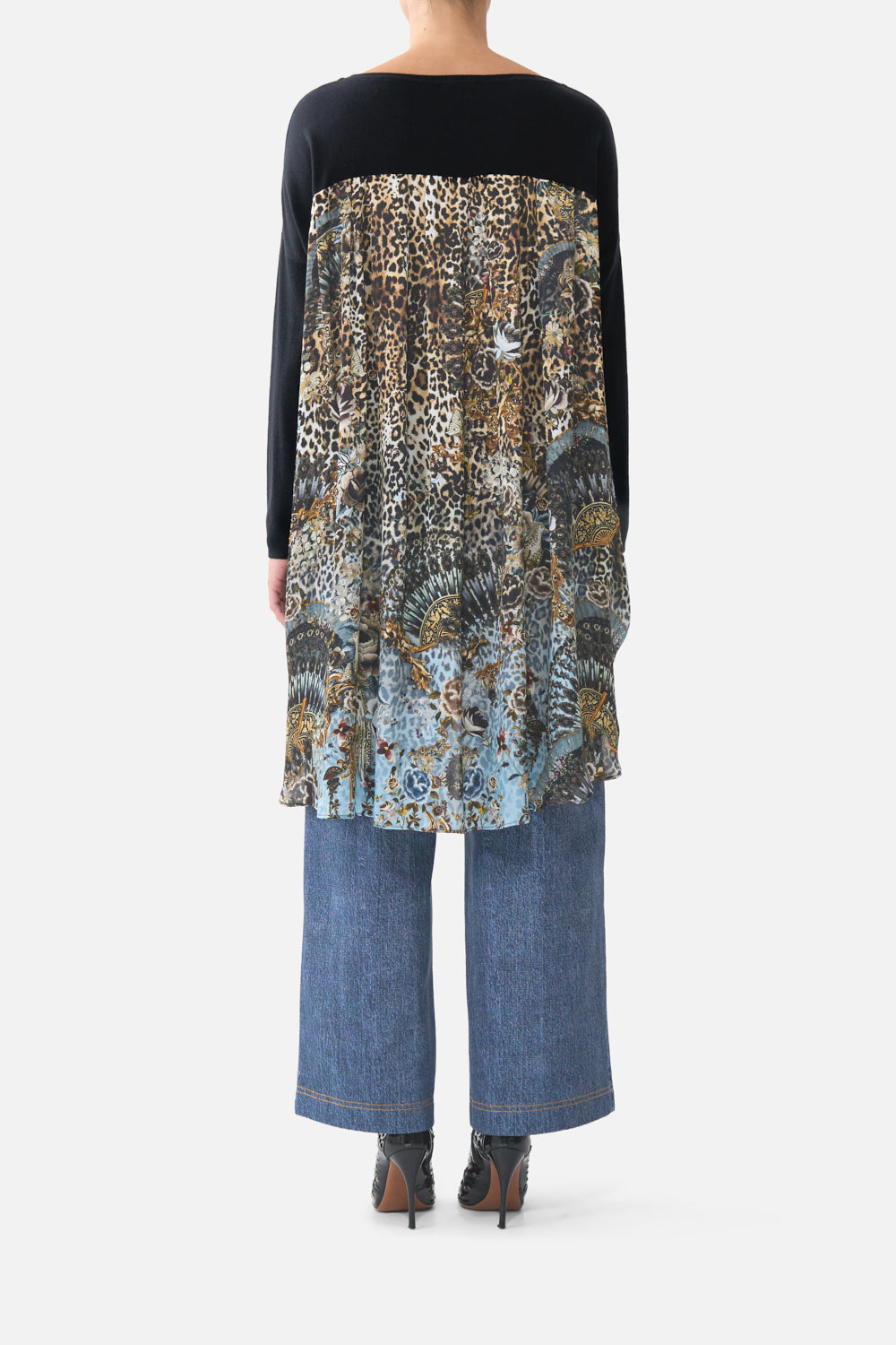 The CAMILLA CORSET DRESS WITH SHORT FLARED SKIRT TAURUS RISING in our  print.