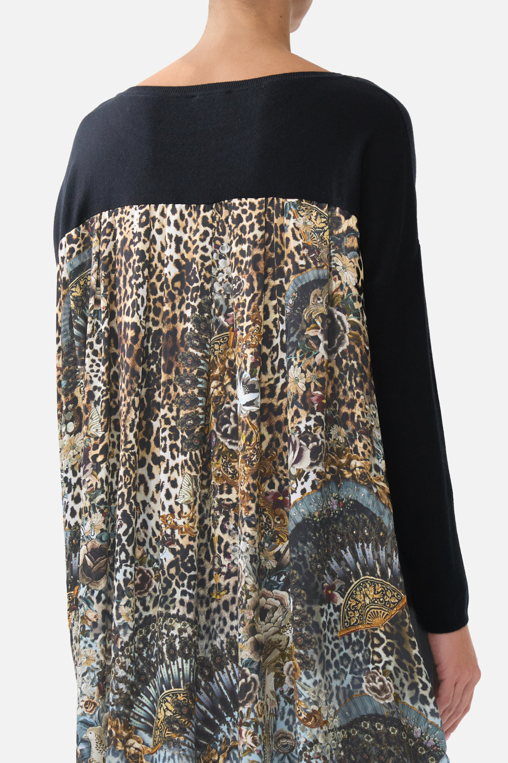 The CAMILLA CORSET DRESS WITH SHORT FLARED SKIRT TAURUS RISING in our  print.