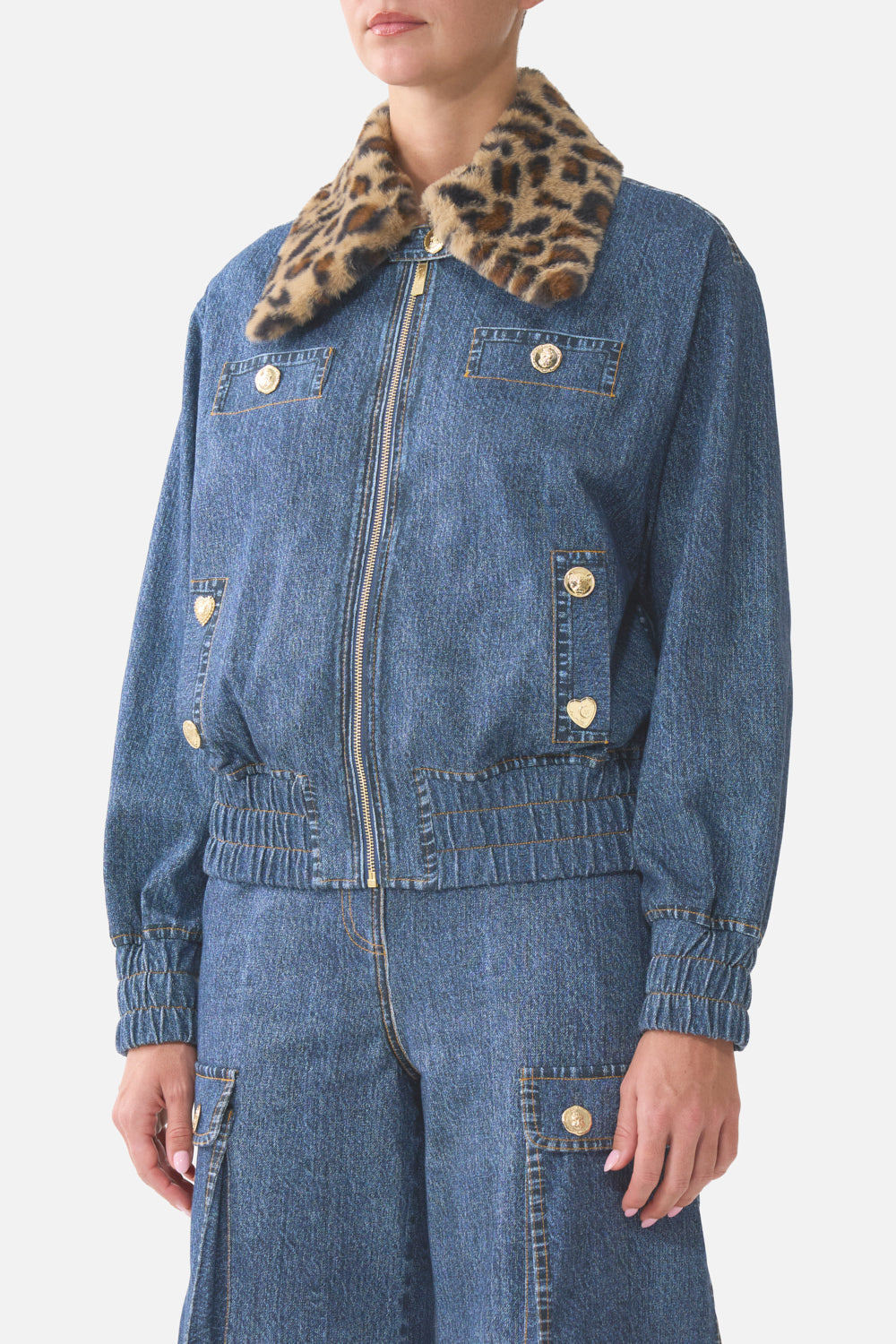 TERRY BOMBER JACKET WITH POCKET DETAILS FIESTA, SIESTA, REPEAT