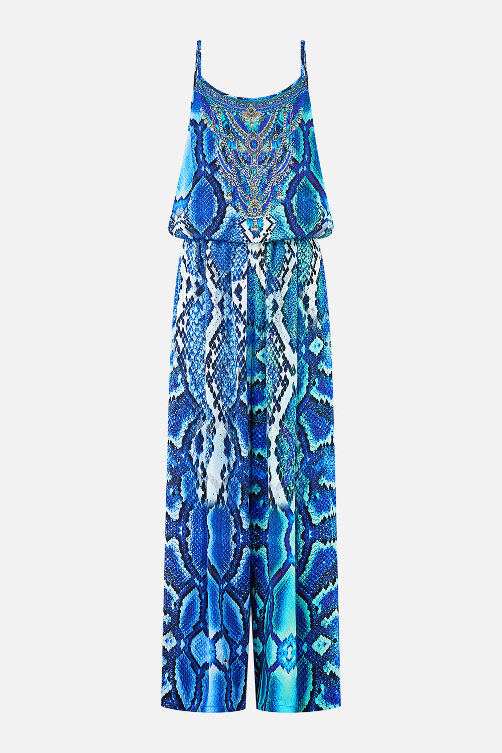 SHOESTRING STRAP JUMPSUIT THE SAPPHIRE SERPENT